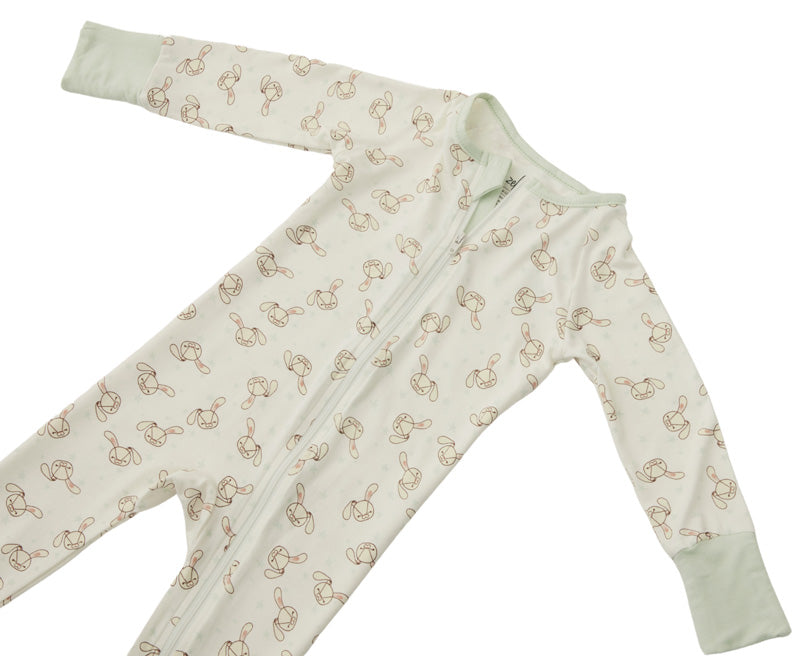 Zelkii long-sleeve bamboo pyjamas in a bunny design.