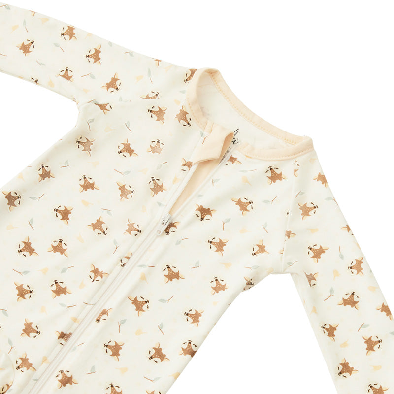 Zelkii long-sleeve fawn bamboo pyjamas